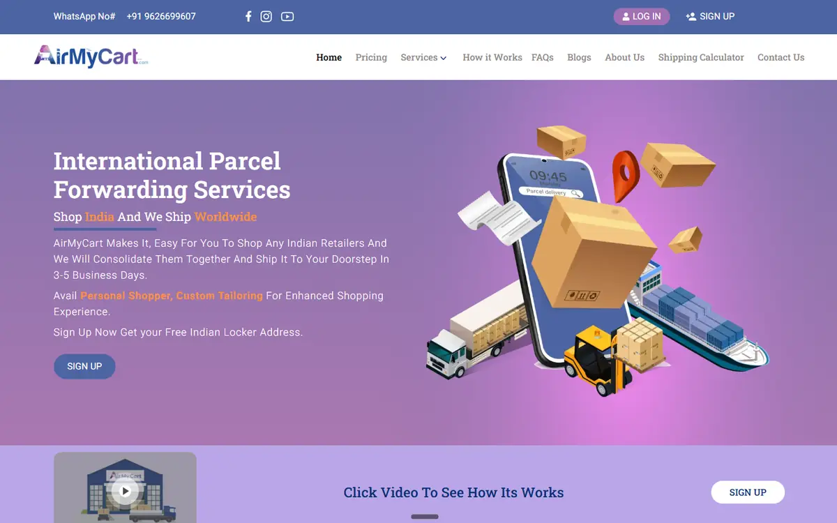 AirMyCart website